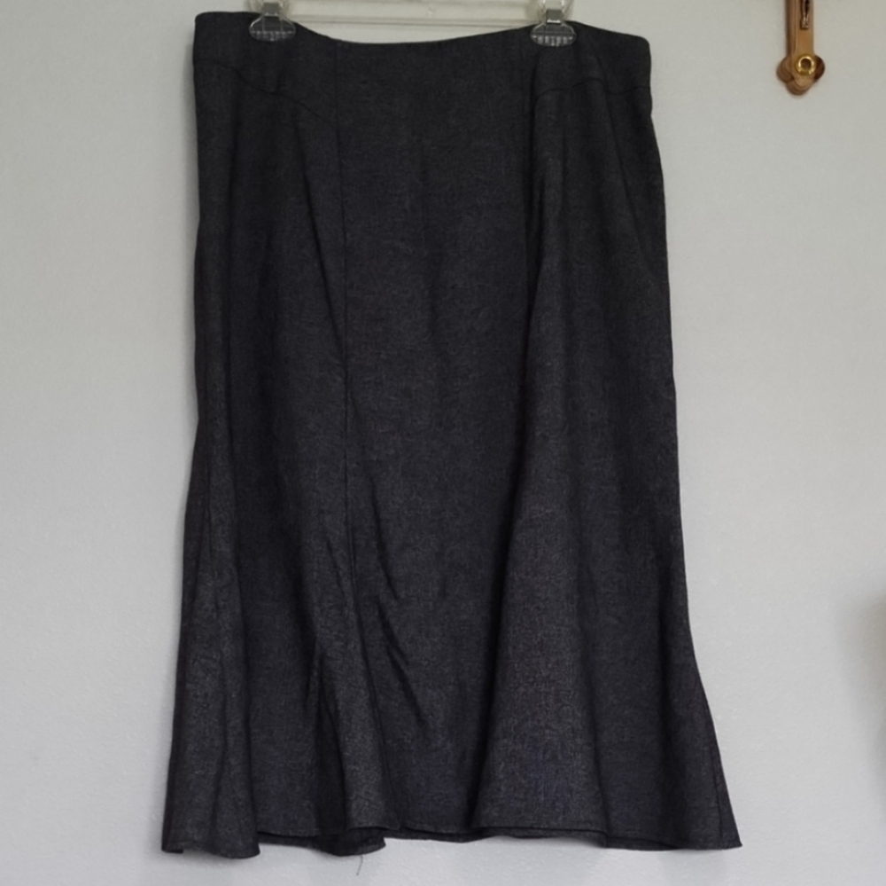 Cato Grey Fluted Midi Skirt Size 16